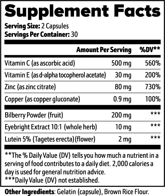 Vitamin C, Vitamin E & Zinc