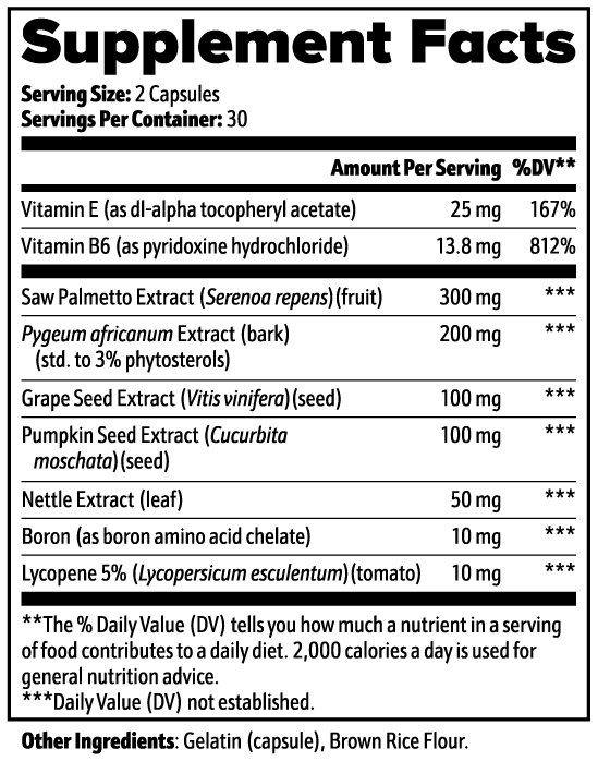 Vitamin B6 & Saw Palmetto